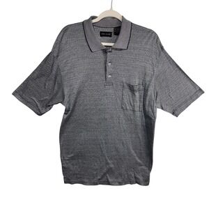 Vira Club XL Gray Polo Shirt Men's Italian Cotton Textured Short Sleeve